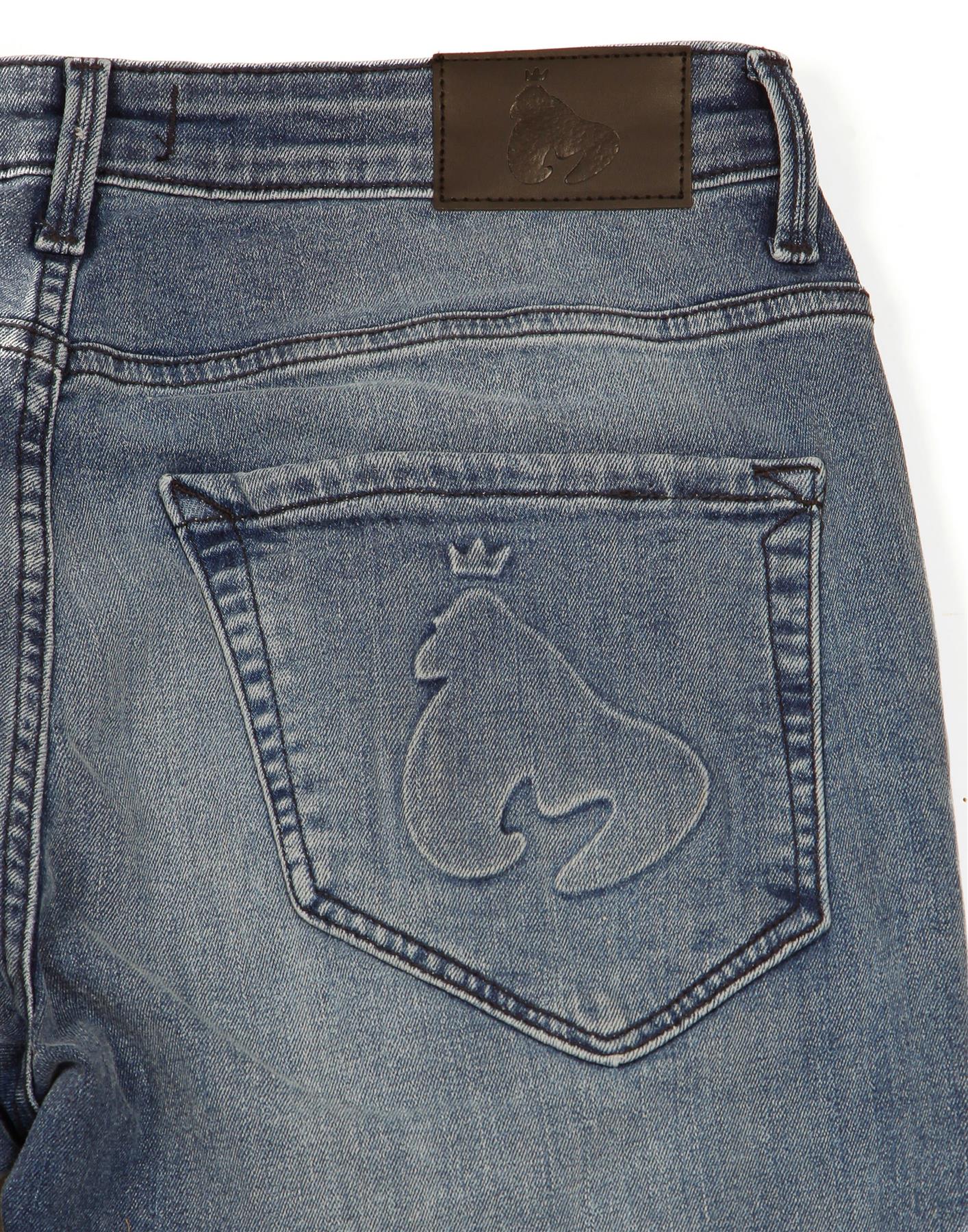 Ape Embossed Jeans Mid Wash - Image 4