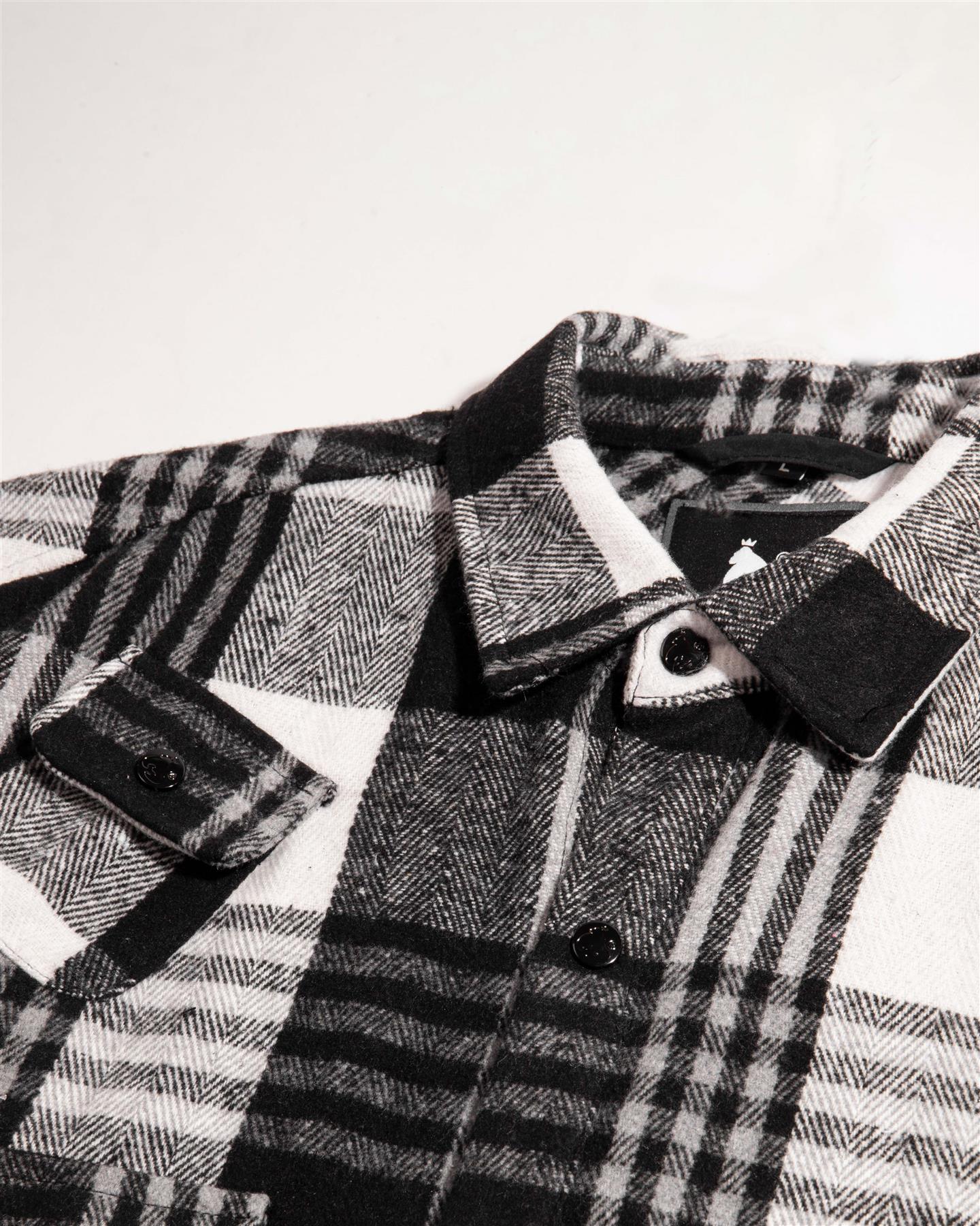 Check Over Shirt Black - Image 5