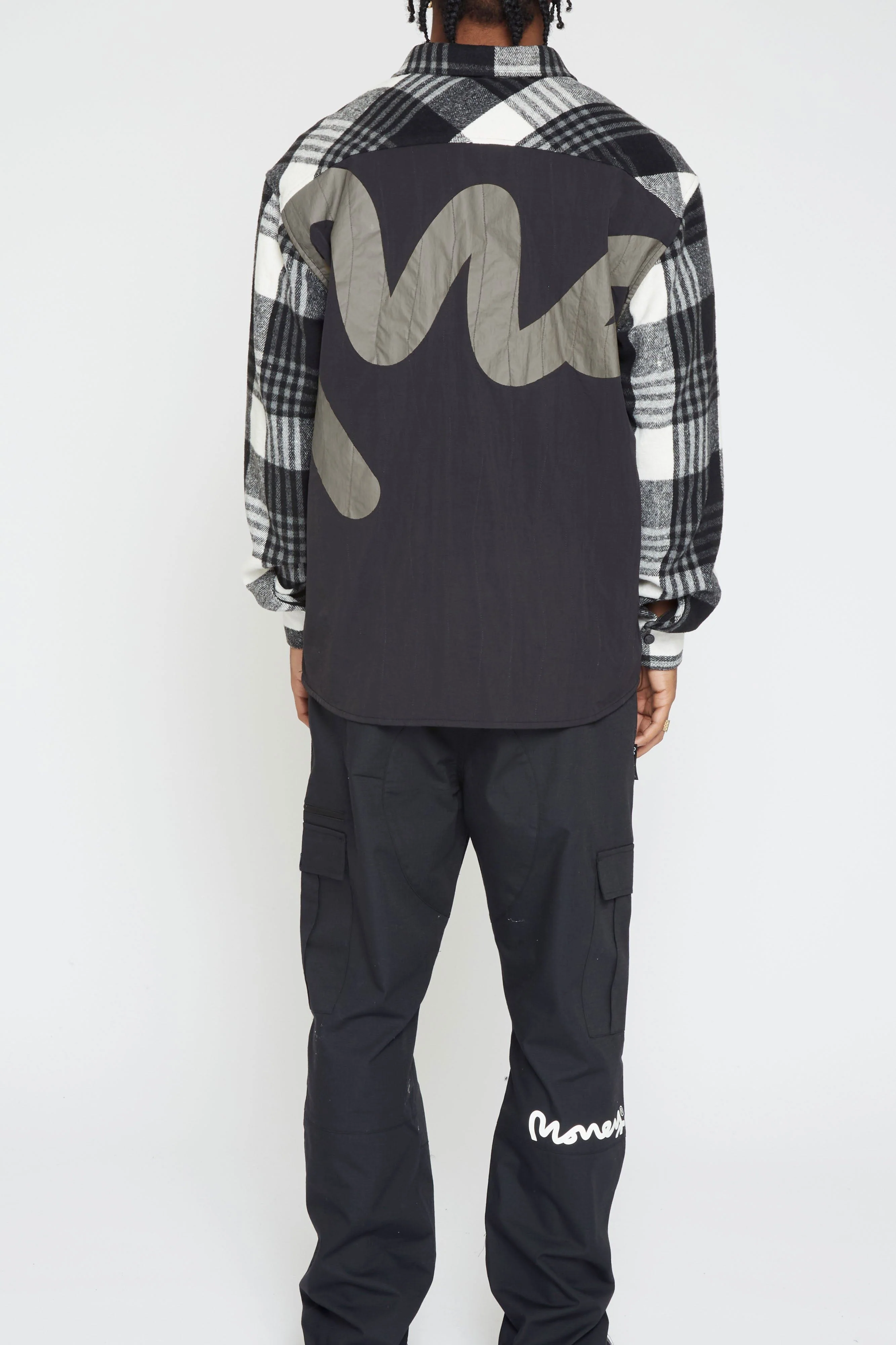 Check Over Shirt Black - Image 8