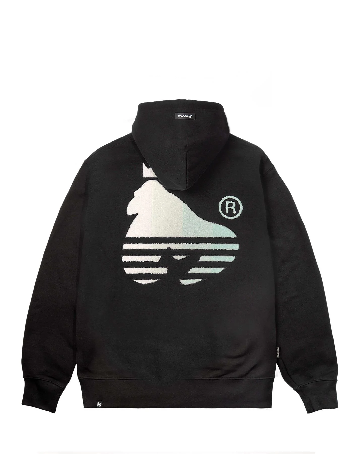 Chenille Block Fader Hood Black - Image 2