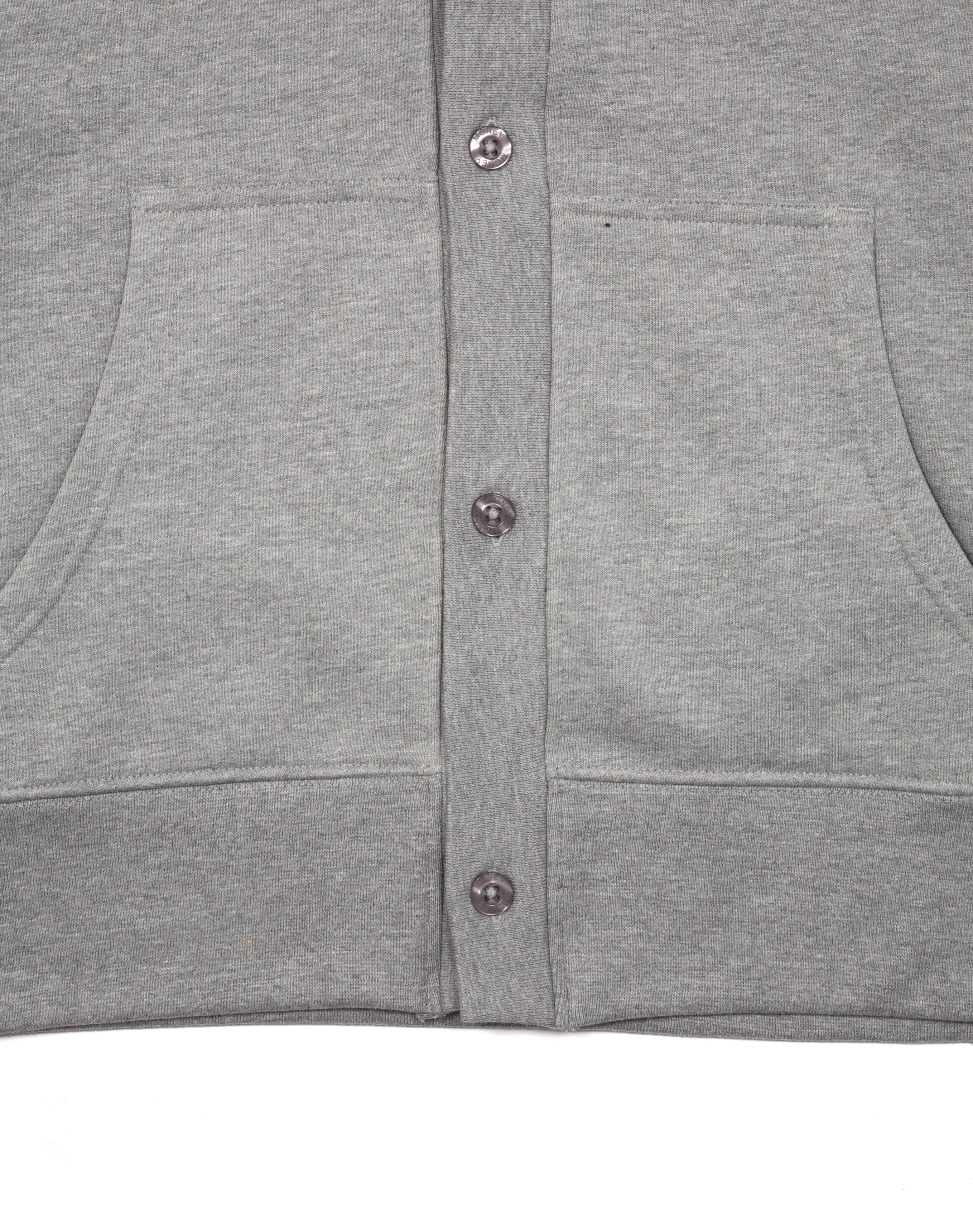 Combo Patch Button Sweat Grey Melange - Image 3