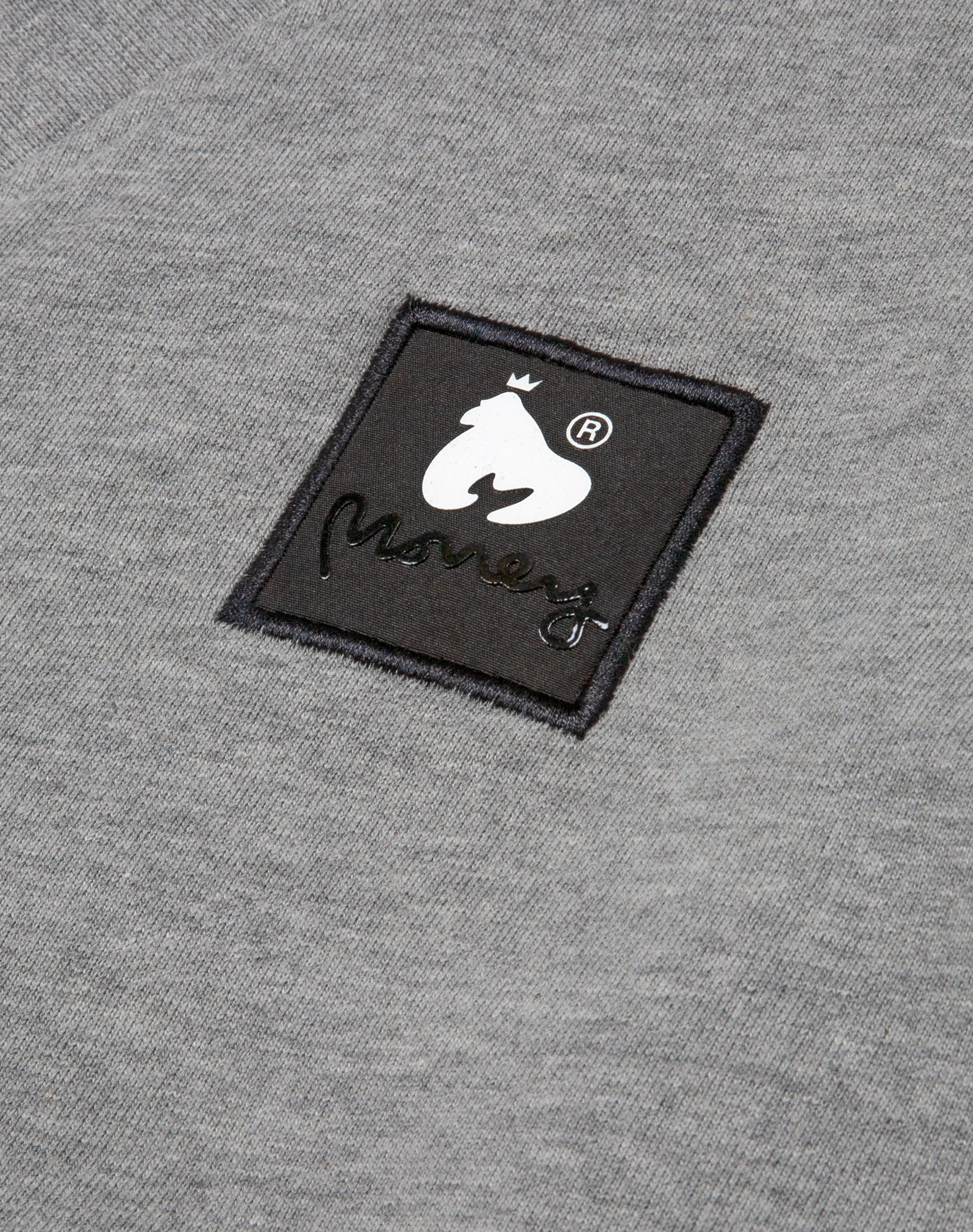 Combo Patch Button Sweat Grey Melange - Image 4