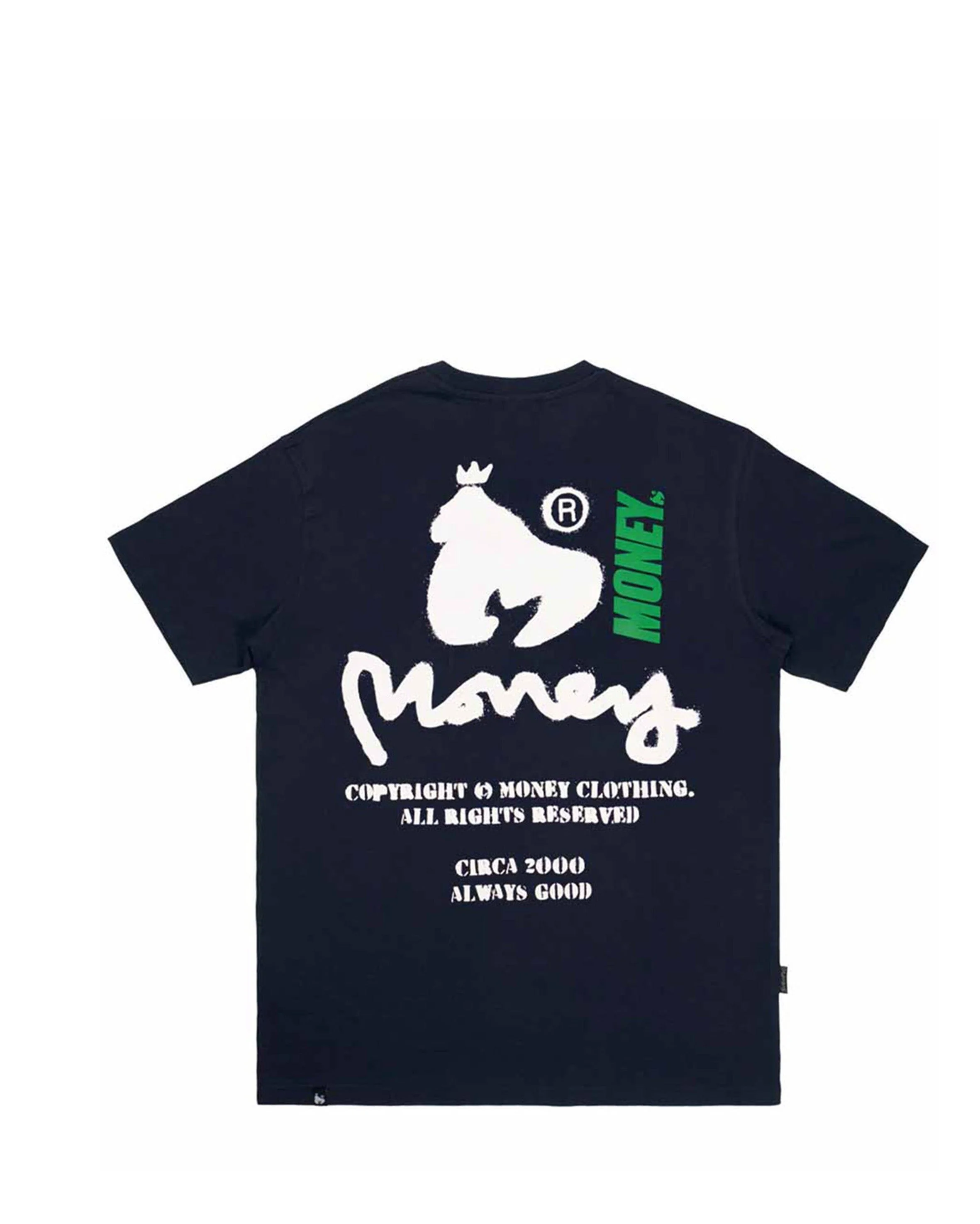 Copyright Stencil Tee Navy - Image 2