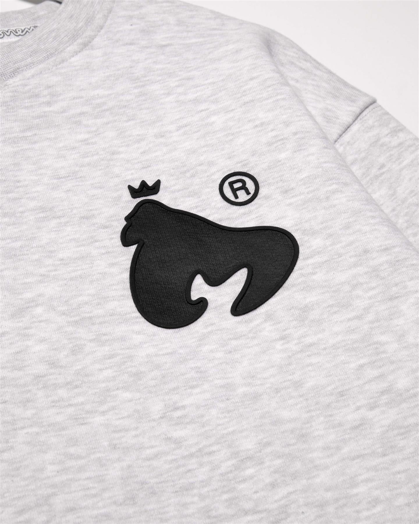 Money Ape Sig Crew Grey Melange - Image 3