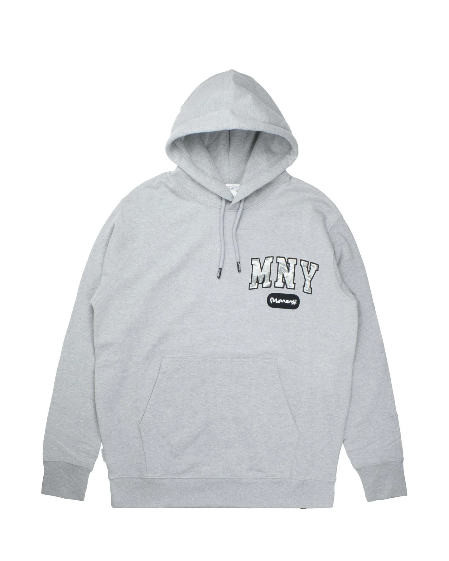 Money Camo Fill Hood Grey Melange