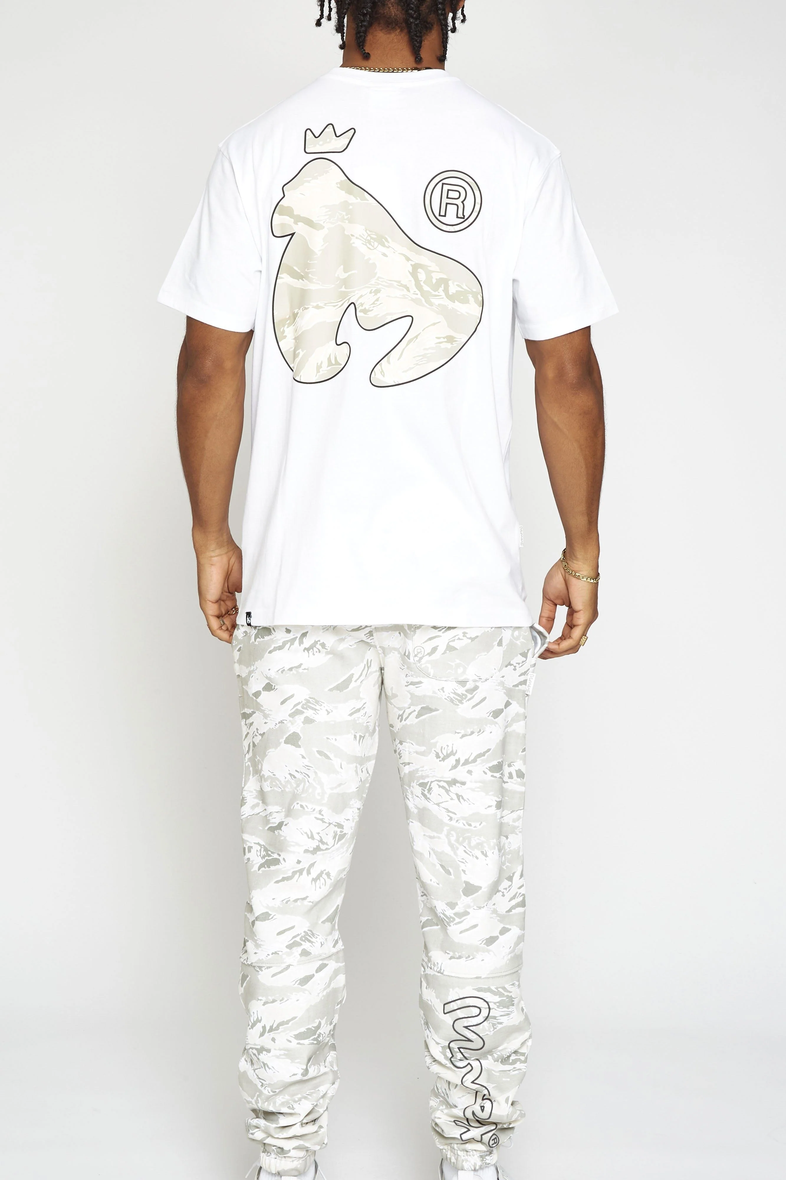 Money Camo Fill Tee White - Image 3