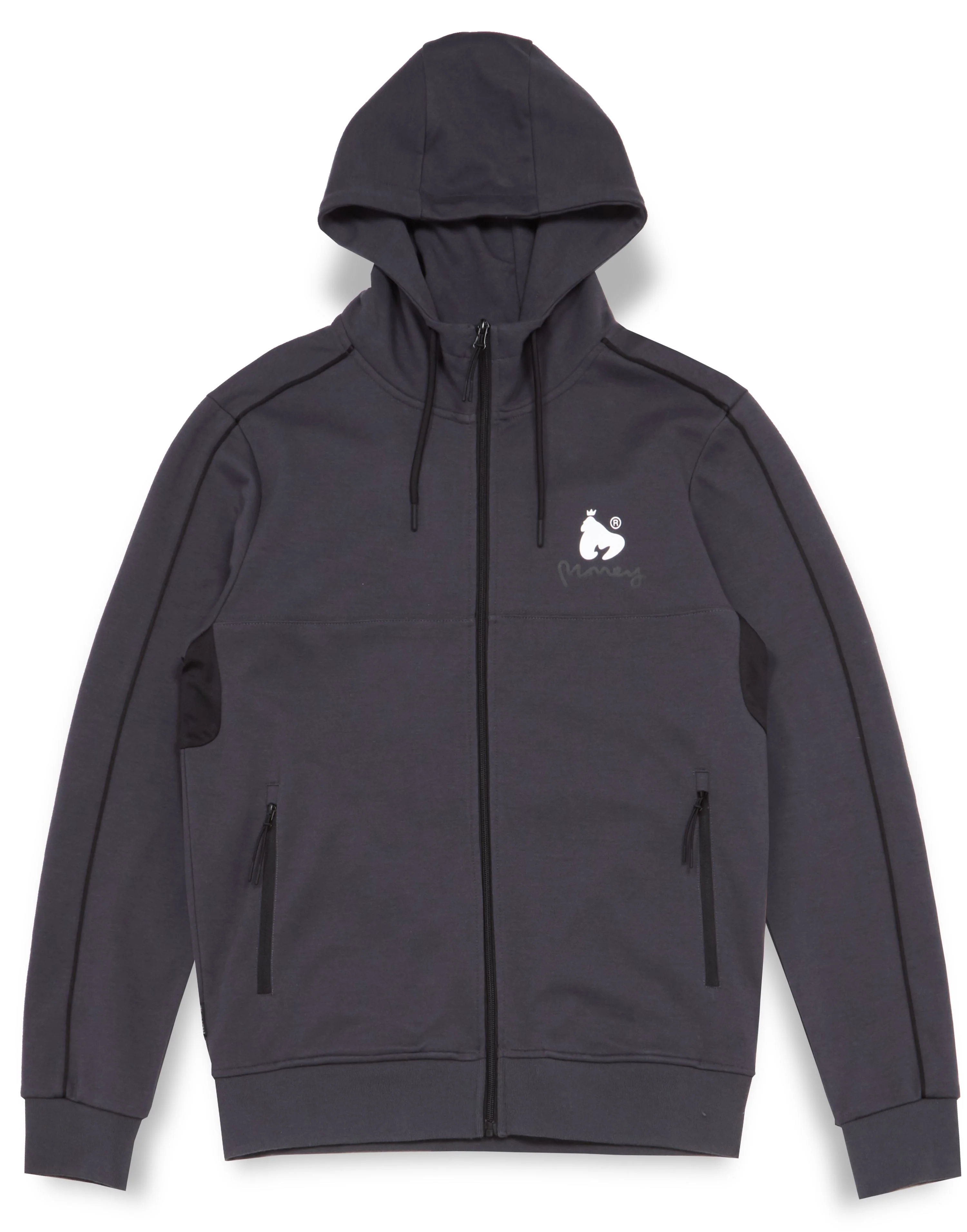 Money Metro Tricot Zip Hood Grey