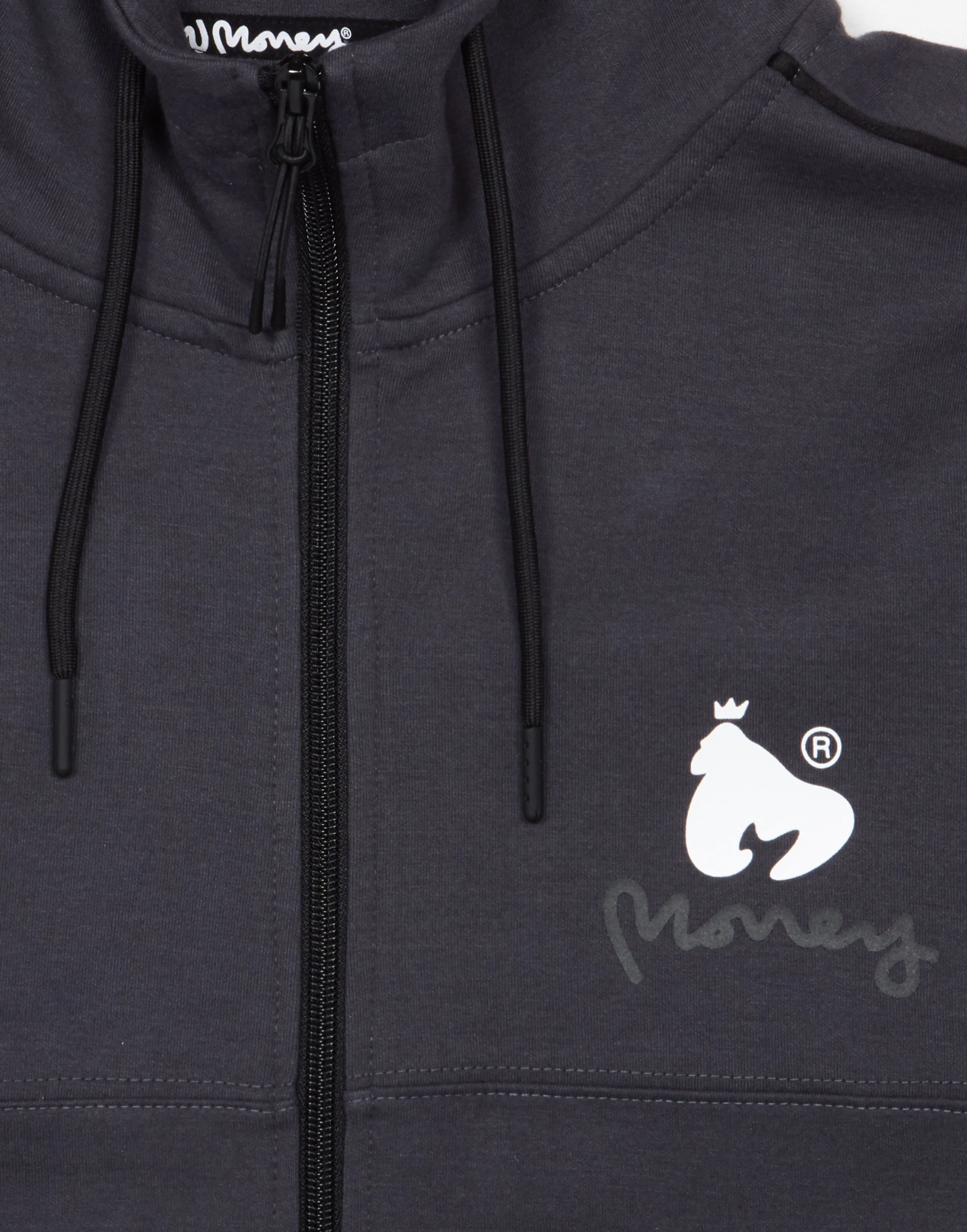 Money Metro Tricot Zip Hood Grey - Image 6