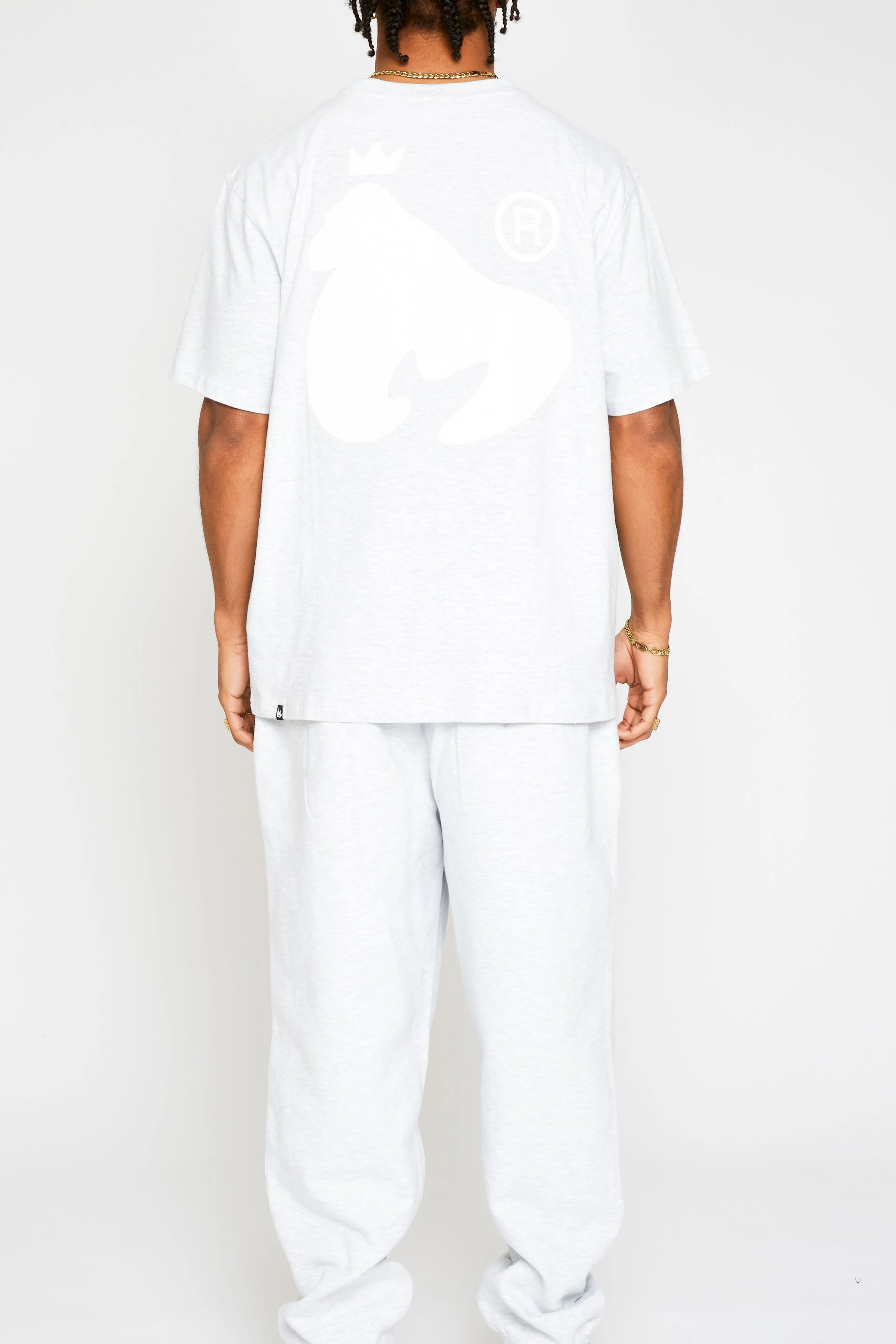 Money Sig Ape Trackpant Ice Grey Melange - Image 5