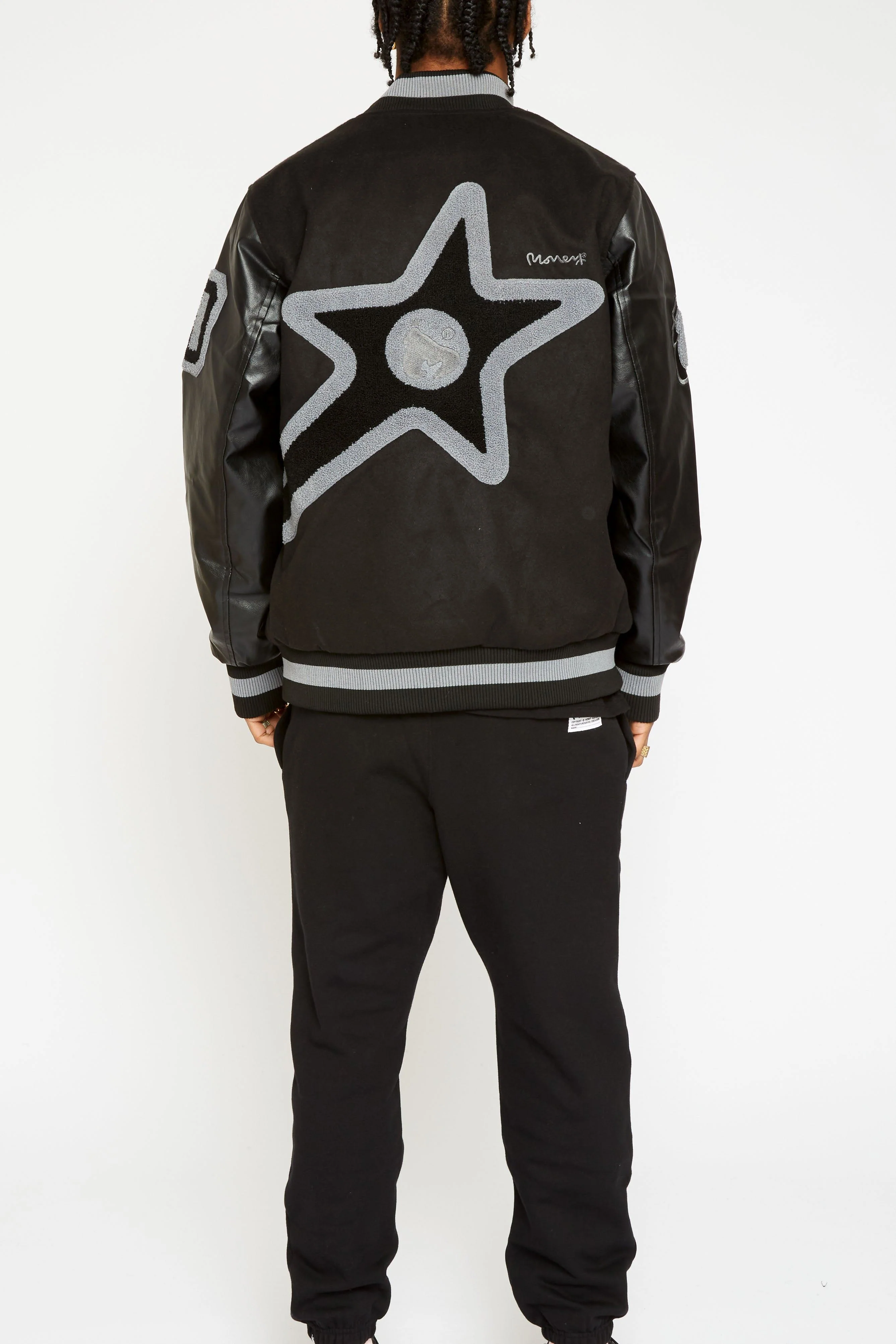Money Varsity Jacket Black - Image 3