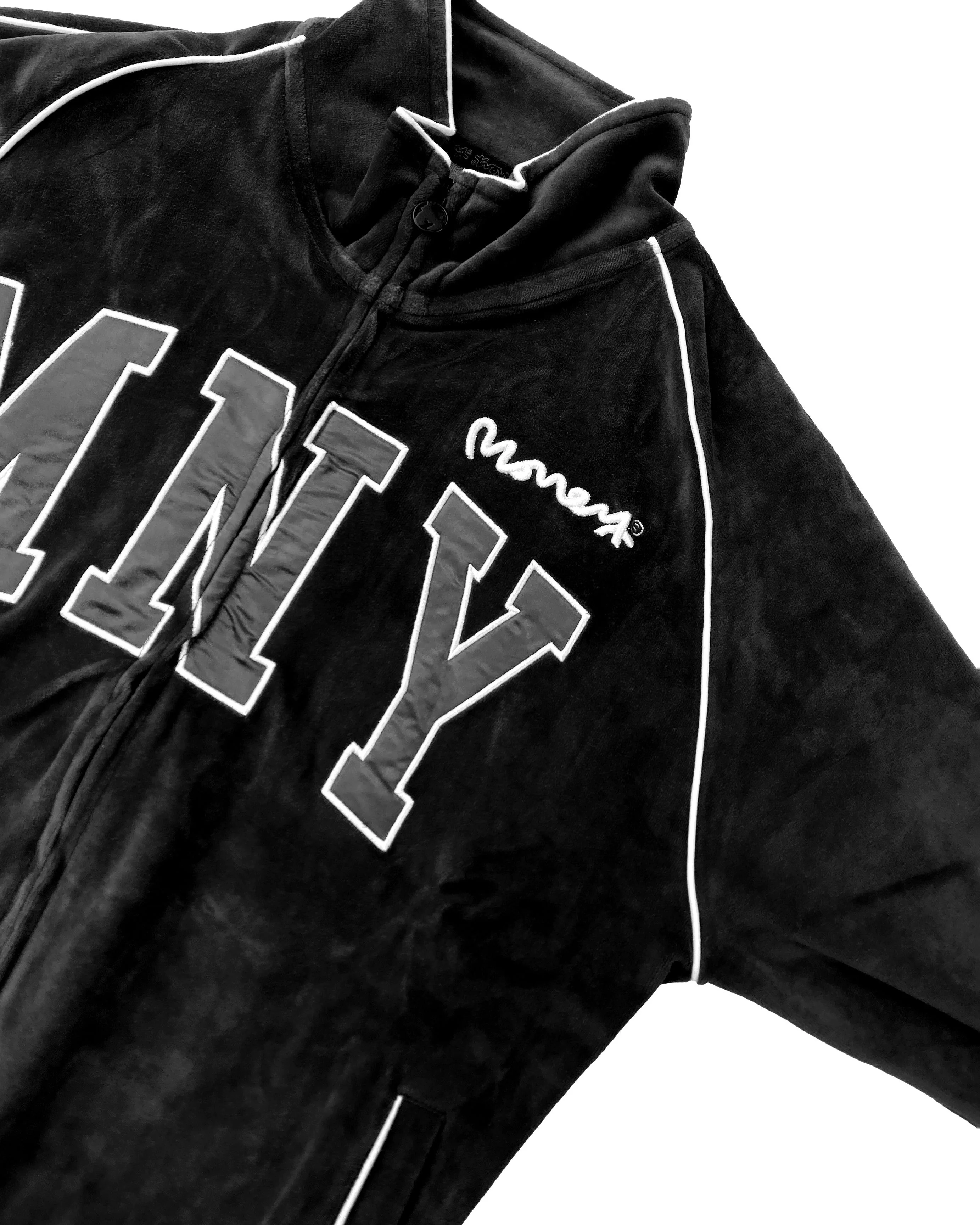 Money Velour Track Top Black - Image 2