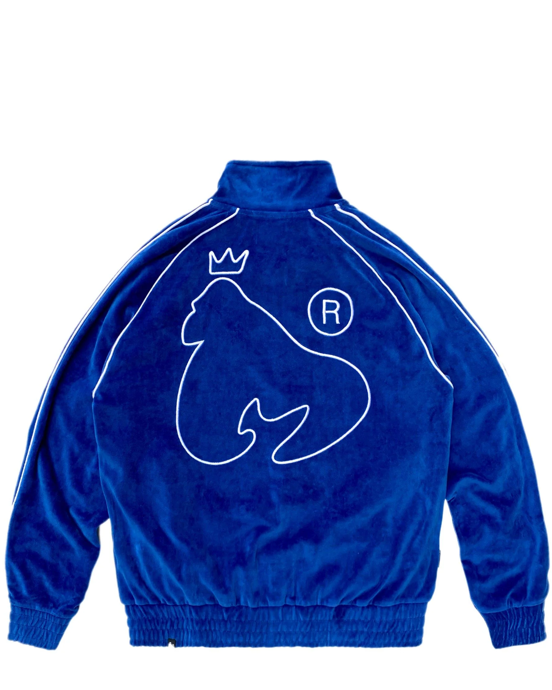 Money Velour Track Top Cobalt Blue - Image 2