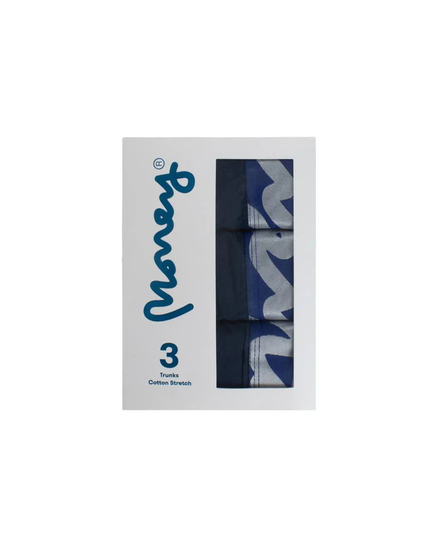 Navy Chop Boxers 3pk Navy - Image 3
