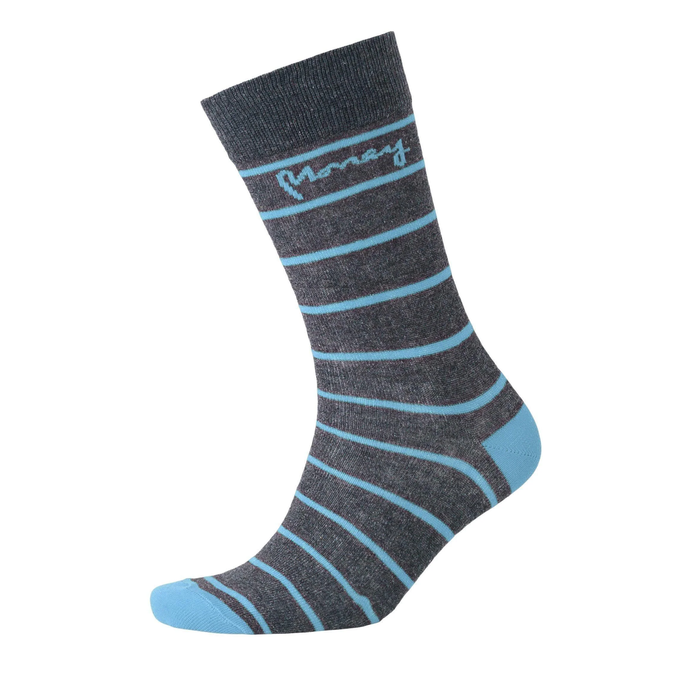 Sig Striped Socks 3pk - Charcoal Marl Mix - Image 3