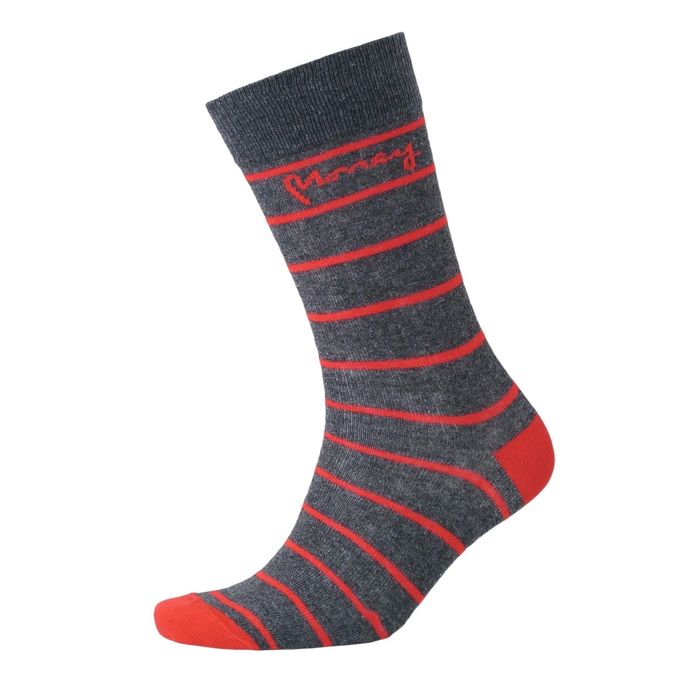 Sig Striped Socks 3pk - Charcoal Marl Mix - Image 4