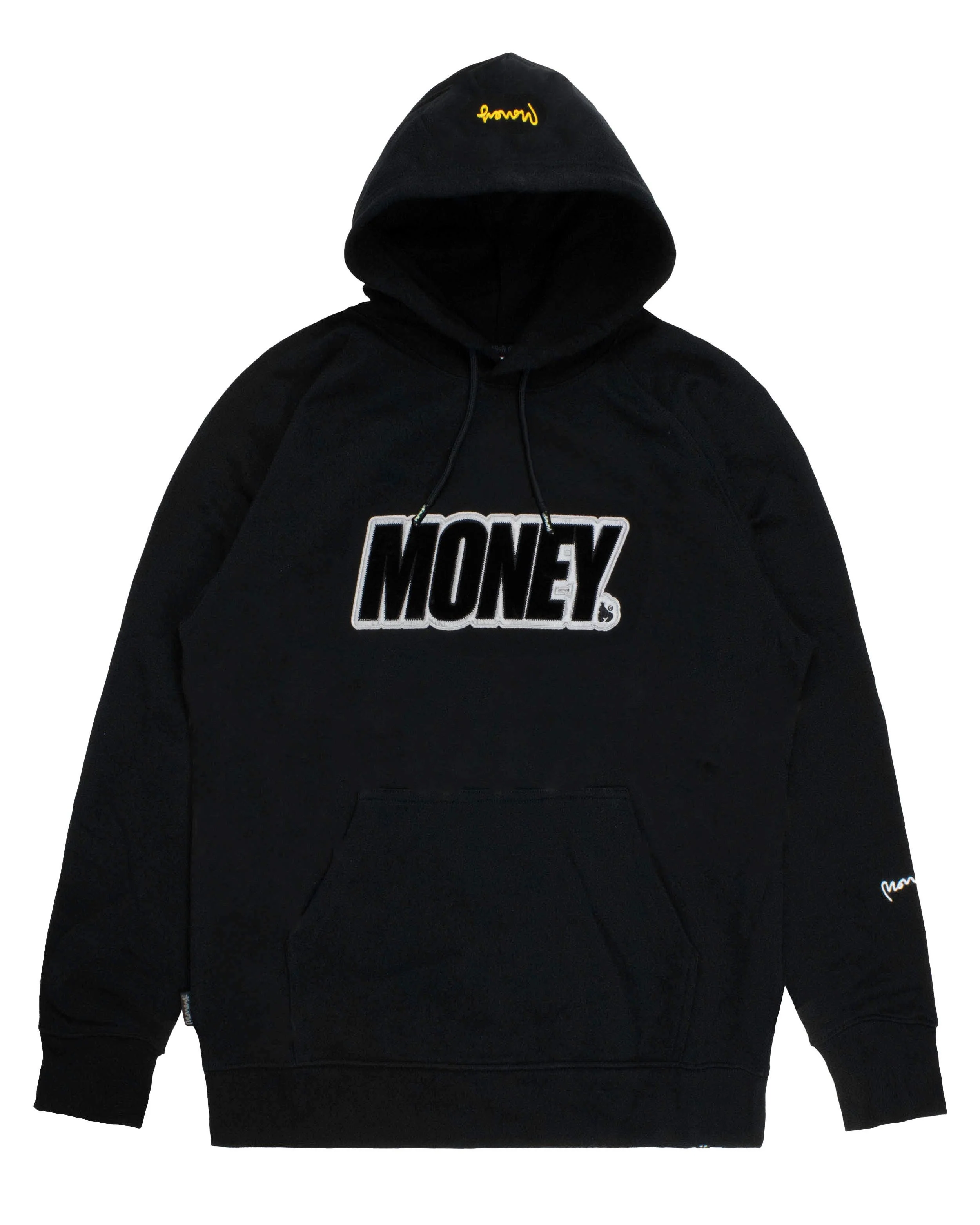 Velour Applique Hood Black
