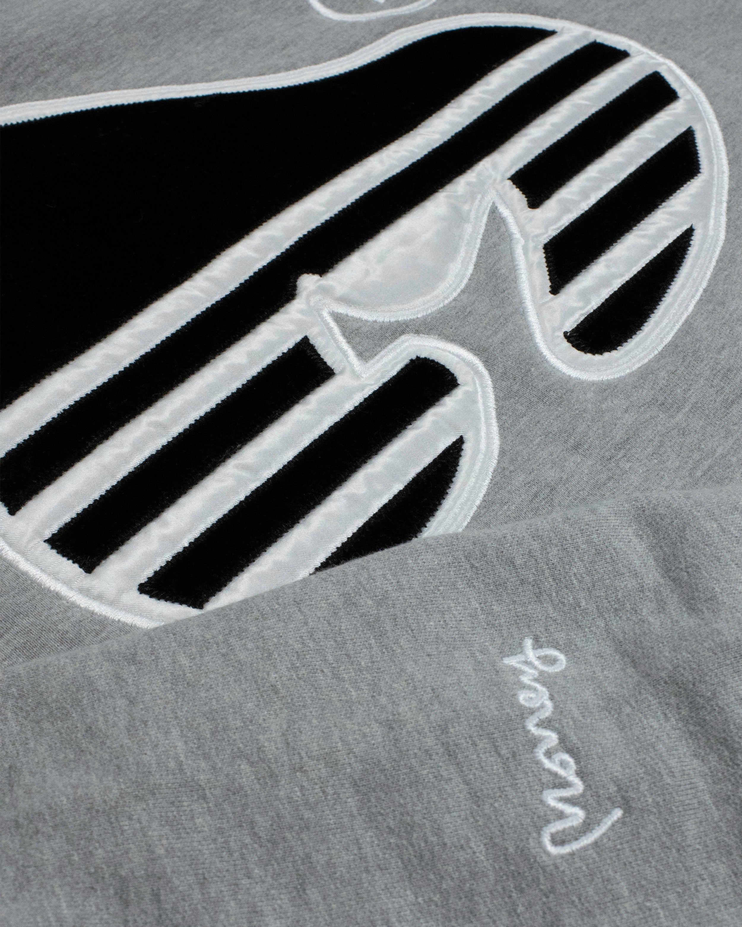 Velour Applique Hood Grey Melange - Image 3
